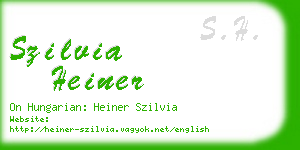 szilvia heiner business card